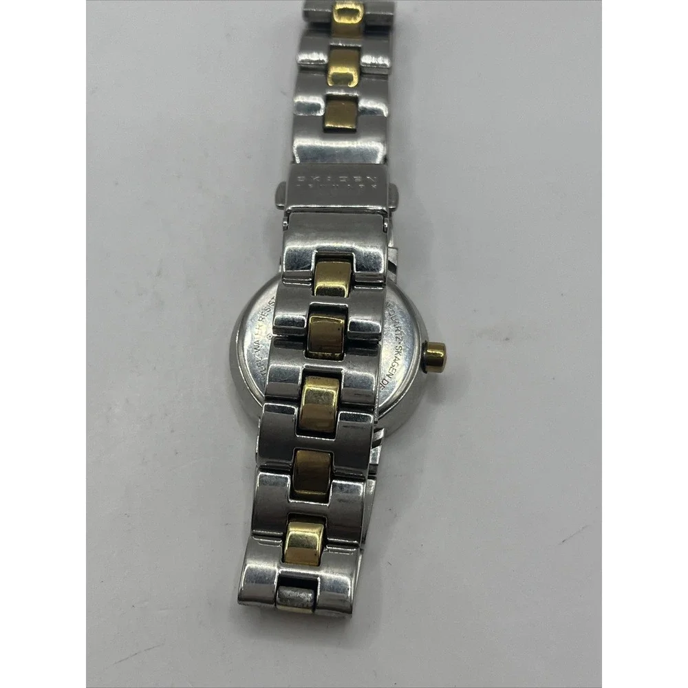 Skagen Denmark 236SGX Two Tone Quartz Analog Ladies Watch-‎ New Battery